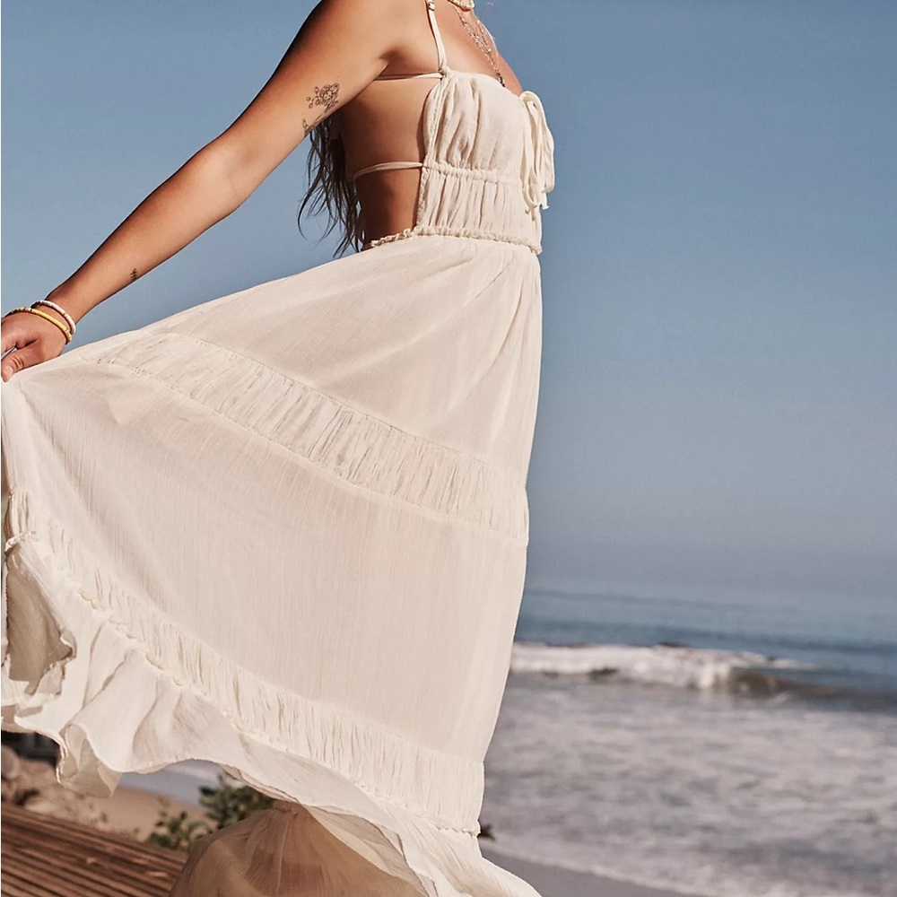 Free People Taking Sides Midi Dress - Picture 4 of 7